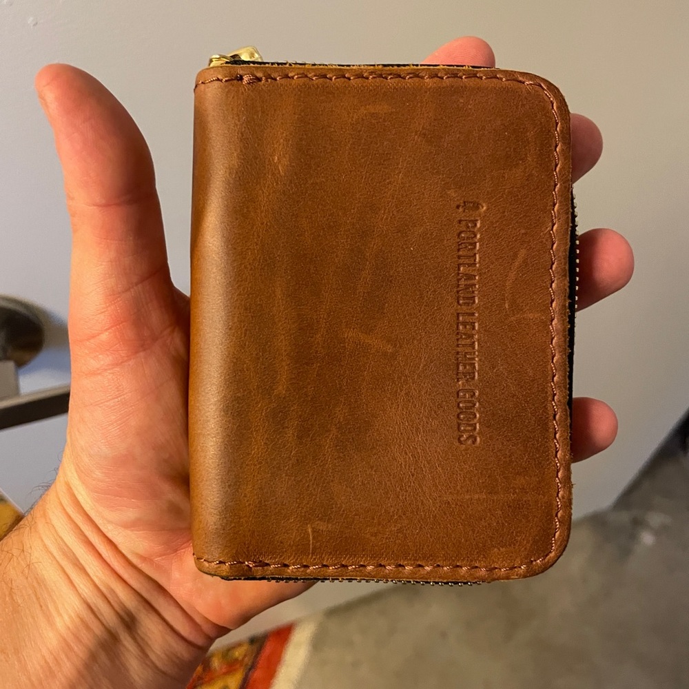 Portland leather goods zipper wallet
